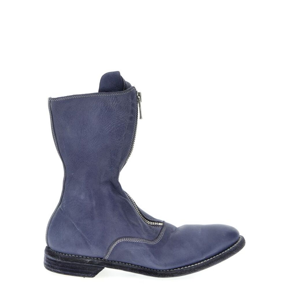 Guidi Purple Leather Ankle Women's Boots